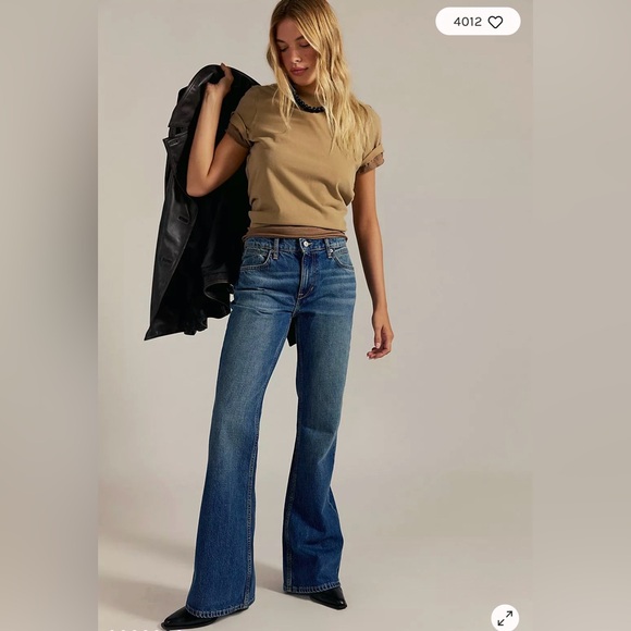 Free People We The Free West Coast Relaxed Flare Jeans. NWT. Humble - Picture 5 of 6